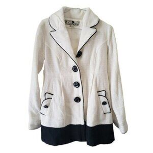 Jolt Black & White Heavy Blazer Jacket